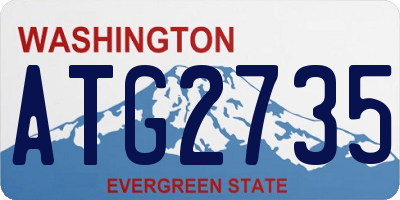 WA license plate ATG2735
