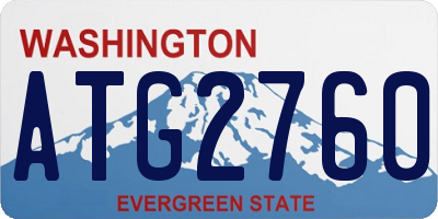 WA license plate ATG2760