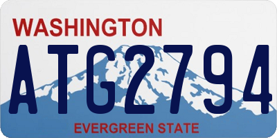WA license plate ATG2794