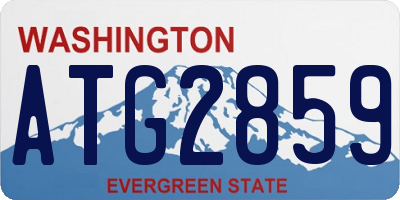 WA license plate ATG2859