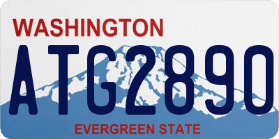 WA license plate ATG2890