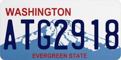 WA license plate ATG2918