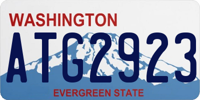 WA license plate ATG2923