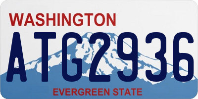 WA license plate ATG2936