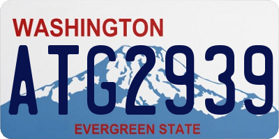 WA license plate ATG2939