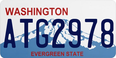 WA license plate ATG2978