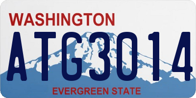 WA license plate ATG3014