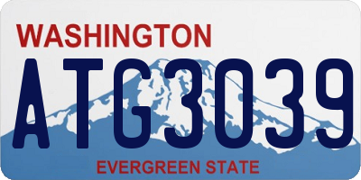 WA license plate ATG3039