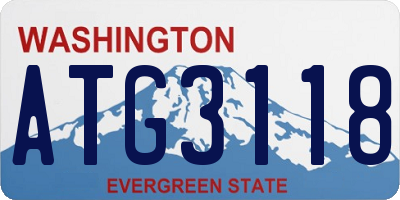 WA license plate ATG3118