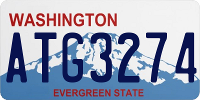 WA license plate ATG3274