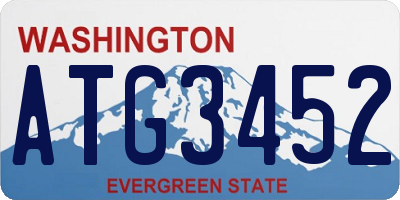 WA license plate ATG3452