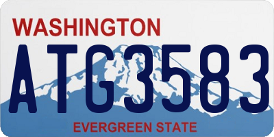 WA license plate ATG3583