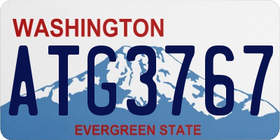 WA license plate ATG3767