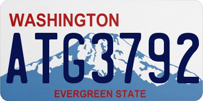 WA license plate ATG3792