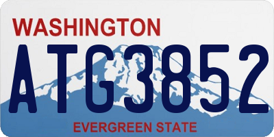 WA license plate ATG3852