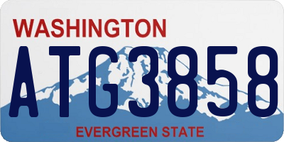 WA license plate ATG3858