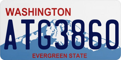 WA license plate ATG3860