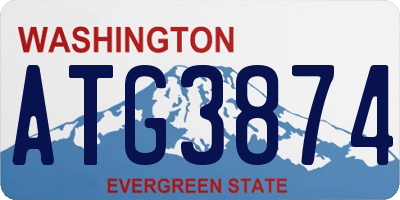 WA license plate ATG3874