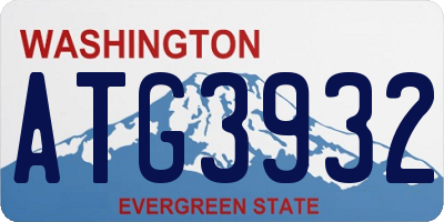 WA license plate ATG3932