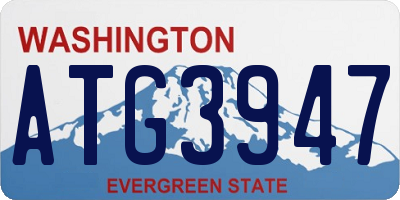 WA license plate ATG3947