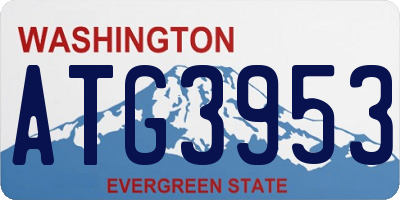 WA license plate ATG3953