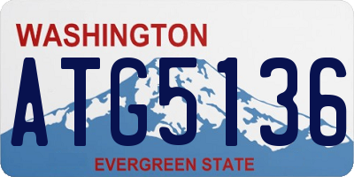 WA license plate ATG5136