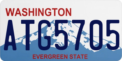 WA license plate ATG5705