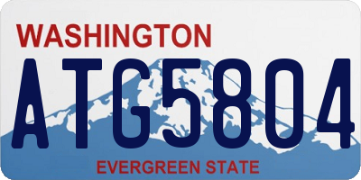 WA license plate ATG5804