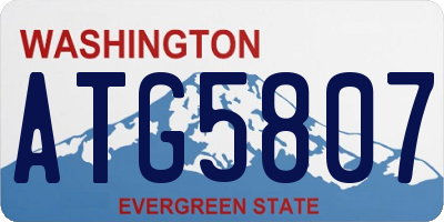 WA license plate ATG5807