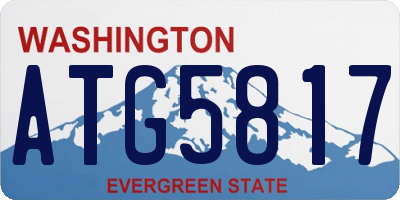 WA license plate ATG5817