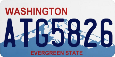 WA license plate ATG5826