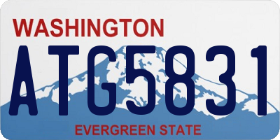 WA license plate ATG5831