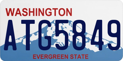 WA license plate ATG5849