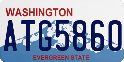 WA license plate ATG5860