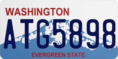 WA license plate ATG5898