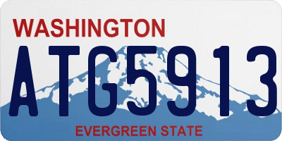 WA license plate ATG5913