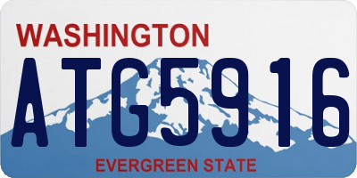 WA license plate ATG5916