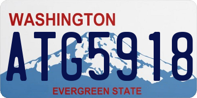 WA license plate ATG5918