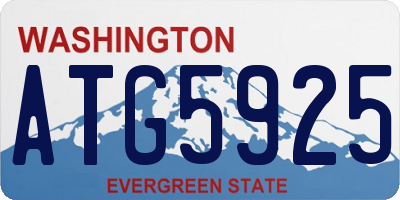 WA license plate ATG5925