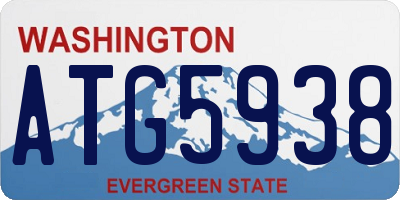 WA license plate ATG5938
