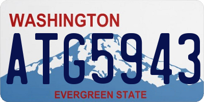 WA license plate ATG5943