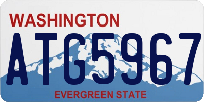 WA license plate ATG5967
