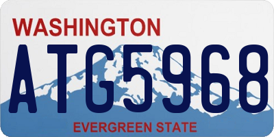 WA license plate ATG5968