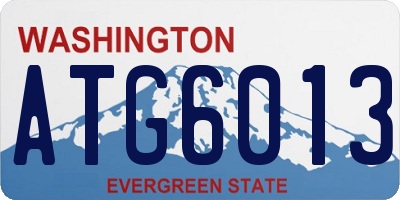 WA license plate ATG6013