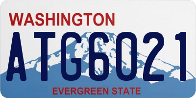 WA license plate ATG6021
