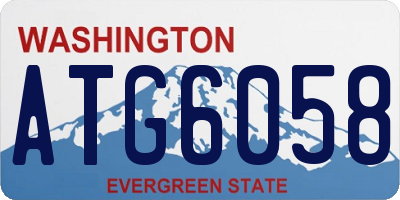 WA license plate ATG6058