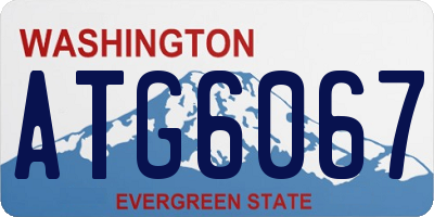 WA license plate ATG6067