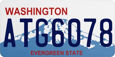 WA license plate ATG6078