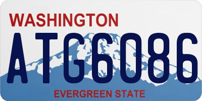 WA license plate ATG6086