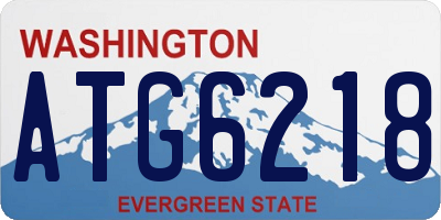 WA license plate ATG6218